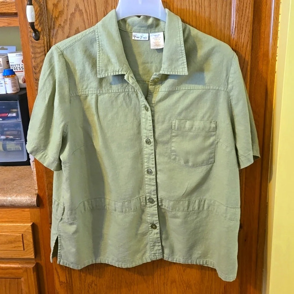 Bobbie Brooks Bohemian Overshirt (shrug) Button Down Sage Green Women size 18W - Picture 3 of 10